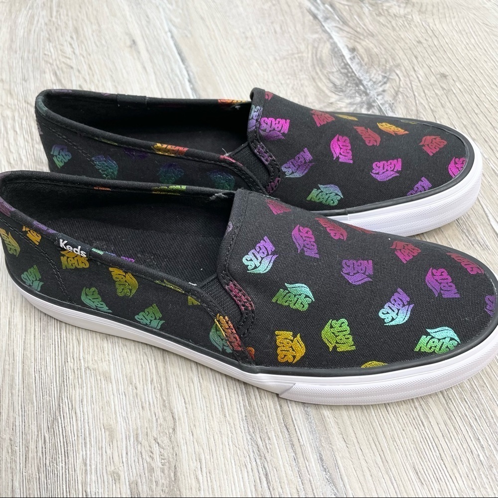 Keds Double Decker Wave Printed Slip On Sneakers Sz 7 NWOT